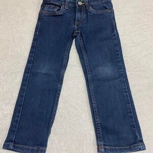 Levi's 511 Navy blue denim jeans kid size 4 regular waist button. SKU113